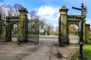 Entrance to University opposite park gates